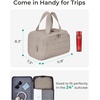 image:imageBAGSMART Travel Toiletry Bag Crush Toiletry Bag for Women Wideopen Puffy Toiletry Bags for Traveling Large Travel Cosmetic Makeup Bag Organizer for AccessoriesToiletrie BluecGrayish Brown