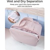 image:imageBAGSMART Travel Toiletry Bag Crush Toiletry Bag for Women Wideopen Puffy Toiletry Bags for Traveling Large Travel Cosmetic Makeup Bag Organizer for AccessoriesToiletrie BluedPink