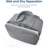 image:imageBAGSMART Travel Toiletry Bag Crush Toiletry Bag for Women Wideopen Puffy Toiletry Bags for Traveling Large Travel Cosmetic Makeup Bag Organizer for AccessoriesToiletrie BlueeGrey