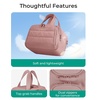 image:imageBAGSMART Travel Toiletry Bag Crush Toiletry Bag for Women Wideopen Puffy Toiletry Bags for Traveling Large Travel Cosmetic Makeup Bag Organizer for AccessoriesToiletrie BlueDark Pink