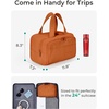 image:imageBAGSMART Travel Toiletry Bag Crush Toiletry Bag for Women Wideopen Puffy Toiletry Bags for Traveling Large Travel Cosmetic Makeup Bag Organizer for AccessoriesToiletrie BluefSandstore Brown