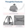 image:imageBAGSMART Travel Toiletry Bag Crush Toiletry Bag for Women Wideopen Puffy Toiletry Bags for Traveling Large Travel Cosmetic Makeup Bag Organizer for AccessoriesToiletrie BlueeGrey