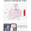 image:imageBAGSMART Travel Toiletry Bag Crush Toiletry Bag for Women Wideopen Puffy Toiletry Bags for Traveling Large Travel Cosmetic Makeup Bag Organizer for AccessoriesToiletrie BluedPink