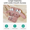 image:imageBAGSMART Travel Toiletry Bag Crush Toiletry Bag for Women Wideopen Puffy Toiletry Bags for Traveling Large Travel Cosmetic Makeup Bag Organizer for AccessoriesToiletrie BlueDark Pink