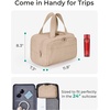 image:imageBAGSMART Travel Toiletry Bag Crush Toiletry Bag for Women Wideopen Puffy Toiletry Bags for Traveling Large Travel Cosmetic Makeup Bag Organizer for AccessoriesToiletrie BluegKhaki