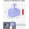 image:imageBAGSMART Travel Toiletry Bag Crush Toiletry Bag for Women Wideopen Puffy Toiletry Bags for Traveling Large Travel Cosmetic Makeup Bag Organizer for AccessoriesToiletrie BluedLight Purple