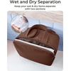 image:imageBAGSMART Travel Toiletry Bag Crush Toiletry Bag for Women Wideopen Puffy Toiletry Bags for Traveling Large Travel Cosmetic Makeup Bag Organizer for AccessoriesToiletrie BluegCoffee Brown