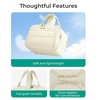 image:imageBAGSMART Travel Toiletry Bag Crush Toiletry Bag for Women Wideopen Puffy Toiletry Bags for Traveling Large Travel Cosmetic Makeup Bag Organizer for AccessoriesToiletrie BluedBeige