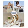 image:imageBAGSMART Travel Toiletry Bag Crush Toiletry Bag for Women Wideopen Puffy Toiletry Bags for Traveling Large Travel Cosmetic Makeup Bag Organizer for AccessoriesToiletrie BluecGrayish Brown