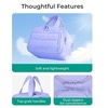 image:imageBAGSMART Travel Toiletry Bag Crush Toiletry Bag for Women Wideopen Puffy Toiletry Bags for Traveling Large Travel Cosmetic Makeup Bag Organizer for AccessoriesToiletrie BluedLight Purple
