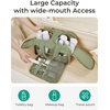 image:imageBAGSMART Travel Toiletry Bag Crush Toiletry Bag for Women Wideopen Puffy Toiletry Bags for Traveling Large Travel Cosmetic Makeup Bag Organizer for AccessoriesToiletrie BlueeArmy Green