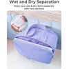 image:imageBAGSMART Travel Toiletry Bag Crush Toiletry Bag for Women Wideopen Puffy Toiletry Bags for Traveling Large Travel Cosmetic Makeup Bag Organizer for AccessoriesToiletrie BluedLight Purple