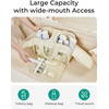 image:imageBAGSMART Travel Toiletry Bag Crush Toiletry Bag for Women Wideopen Puffy Toiletry Bags for Traveling Large Travel Cosmetic Makeup Bag Organizer for AccessoriesToiletrie BluedBeige