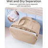 image:imageBAGSMART Travel Toiletry Bag Crush Toiletry Bag for Women Wideopen Puffy Toiletry Bags for Traveling Large Travel Cosmetic Makeup Bag Organizer for AccessoriesToiletrie BluegKhaki