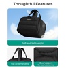 image:imageBAGSMART Travel Toiletry Bag Crush Toiletry Bag for Women Wideopen Puffy Toiletry Bags for Traveling Large Travel Cosmetic Makeup Bag Organizer for AccessoriesToiletrie BluefDark Purple