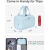 image:imageBAGSMART Travel Toiletry Bag Crush Toiletry Bag for Women Wideopen Puffy Toiletry Bags for Traveling Large Travel Cosmetic Makeup Bag Organizer for AccessoriesToiletrie BluedBlue