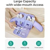 image:imageBAGSMART Travel Toiletry Bag Crush Toiletry Bag for Women Wideopen Puffy Toiletry Bags for Traveling Large Travel Cosmetic Makeup Bag Organizer for AccessoriesToiletrie BluedLight Purple