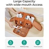 image:imageBAGSMART Travel Toiletry Bag Crush Toiletry Bag for Women Wideopen Puffy Toiletry Bags for Traveling Large Travel Cosmetic Makeup Bag Organizer for AccessoriesToiletrie BluefSandstore Brown