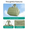 image:imageBAGSMART Travel Toiletry Bag Crush Toiletry Bag for Women Wideopen Puffy Toiletry Bags for Traveling Large Travel Cosmetic Makeup Bag Organizer for AccessoriesToiletrie BlueeArmy Green