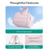 image:imageBAGSMART Travel Toiletry Bag Crush Toiletry Bag for Women Wideopen Puffy Toiletry Bags for Traveling Large Travel Cosmetic Makeup Bag Organizer for AccessoriesToiletrie BluedPink