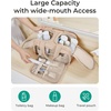 image:imageBAGSMART Travel Toiletry Bag Crush Toiletry Bag for Women Wideopen Puffy Toiletry Bags for Traveling Large Travel Cosmetic Makeup Bag Organizer for AccessoriesToiletrie BluegKhaki