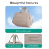 image:imageBAGSMART Travel Toiletry Bag Crush Toiletry Bag for Women Wideopen Puffy Toiletry Bags for Traveling Large Travel Cosmetic Makeup Bag Organizer for AccessoriesToiletrie BluecGrayish Brown