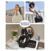 image:imageBAGSMART Travel Toiletry Bag Crush Toiletry Bag for Women Wideopen Puffy Toiletry Bags for Traveling Large Travel Cosmetic Makeup Bag Organizer for AccessoriesToiletrie BlueBlack