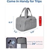 image:imageBAGSMART Travel Toiletry Bag Crush Toiletry Bag for Women Wideopen Puffy Toiletry Bags for Traveling Large Travel Cosmetic Makeup Bag Organizer for AccessoriesToiletrie BlueeGrey