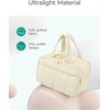 image:imageBAGSMART Travel Toiletry Bag Puffy Large Toiletry Bag for Women Lightweight Cosmetic Makeup Bag Organizer with Handle for Traveling Accessories Essentials Toiletries BlackCBeige