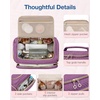 image:imageBAGSMART Travel Toiletry Bag for Women Cosmetic Bag Makeup Bag Organizer with Handle Travel Bag for Toiletries Travel Accessories Full Sized ContainerPurple