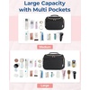 image:imageBAGSMART Travel Toiletry Bag for Women Cosmetic Bag Makeup Bag Organizer with Handle Travel Bag for Toiletries Travel Accessories Full Sized ContainerBlack
