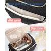 image:imageBAGSMART Travel Toiletry Bag for Women Cosmetic Bag Makeup Bag Organizer with Handle Travel Bag for Toiletries Travel Accessories Full Sized ContainerBlack