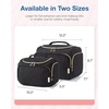 image:imageBAGSMART Travel Toiletry Bag for Women Cosmetic Bag Makeup Bag Organizer with Handle Travel Bag for Toiletries Travel Accessories Full Sized ContainerBlack