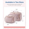 image:imageBAGSMART Travel Toiletry Bag for Women Cosmetic Bag Makeup Bag Organizer with Handle Travel Bag for Toiletries Travel Accessories Full Sized ContainerPink