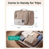 image:imageBAGSMART Travel Toiletry Bag for Women Puffy Hanging Toiletry Bag with Hook Waterresistant Toiletry Organizer for Full Sized Toiletries BlackBaby Blue