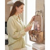 image:imageBAGSMART Travel Toiletry Bag for Women Puffy Hanging Toiletry Bag with Hook Waterresistant Toiletry Organizer for Full Sized Toiletries BlackCamel