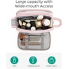 image:imageBAGSMART Travel Toiletry Bag for Women Wideopen Makeup Bag Organizer Puffy Make Up Case Large Capacity Cosmetic Organizer for Women for Travel Essentials Toiletries Accessories BottlesBlackWarm Beige