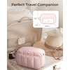 image:imageBAGSMART Travel Toiletry Bag for Women Wideopen Makeup Bag Organizer Puffy Make Up Case Large Capacity Cosmetic Organizer for Women for Travel Essentials Toiletries Accessories BottlesBlackPink