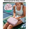 image:imageBAGSMART Travel Toiletry Bag for women Portable Hanging Hook Makeup Bag Organizer Waterproof Makeup Cosmetic Bag for FullSize Accessories Toiletries PinkOlive green