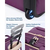 image:imageBAGSMART Underseat Carry On Luggage Airline approved16inch Small Underseater Softside Travel Suitcase with Wheels Lightweight Overnight Rolling Carryon Luggage for Women Men WeekenderBlackPurple