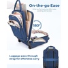 image:imageBAGSMART Underseat Carry On Luggage Airline approved16inch Small Underseater Softside Travel Suitcase with Wheels Lightweight Overnight Rolling Carryon Luggage for Women Men WeekenderBlackBlue