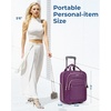 image:imageBAGSMART Underseat Carry On Luggage Airline approved16inch Small Underseater Softside Travel Suitcase with Wheels Lightweight Overnight Rolling Carryon Luggage for Women Men WeekenderBlackPurple