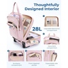 image:imageBAGSMART Underseat Carry On Luggage Airline approved16inch Small Underseater Softside Travel Suitcase with Wheels Lightweight Overnight Rolling Carryon Luggage for Women Men WeekenderBlackPink