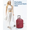 image:imageBAGSMART Underseat Carry On Luggage Airline approved16inch Small Underseater Softside Travel Suitcase with Wheels Lightweight Overnight Rolling Carryon Luggage for Women Men WeekenderBlackRed