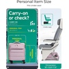 image:imageBAGSMART Underseat Carry on Luggage with Wheels Soft Small Travel Luggage with PVC WetDry Pockets Lightweight Soft Personal Item Suitcase for Short TripCamerPurple