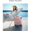 image:imageBAGSMART Underseat Carry on Luggage with Wheels Soft Small Travel Luggage with PVC WetDry Pockets Lightweight Soft Personal Item Suitcase for Short TripCamerCamel