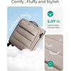 image:imageBAGSMART Underseat Carry on Luggage with Wheels Soft Small Travel Luggage with PVC WetDry Pockets Lightweight Soft Personal Item Suitcase for Short TripCamerCamel