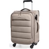 image:imageBAGSMART Underseat Carry on Luggage with Wheels Soft Small Travel Luggage with PVC WetDry Pockets Lightweight Soft Personal Item Suitcase for Short TripCamerCamel