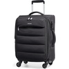 image:imageBAGSMART Underseat Carry on Luggage with Wheels Soft Small Travel Luggage with PVC WetDry Pockets Lightweight Soft Personal Item Suitcase for Short TripCamerBlack