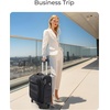 image:imageBAGSMART Underseat Carry on Luggage with Wheels Soft Small Travel Luggage with PVC WetDry Pockets Lightweight Soft Personal Item Suitcase for Short TripCamerPurple
